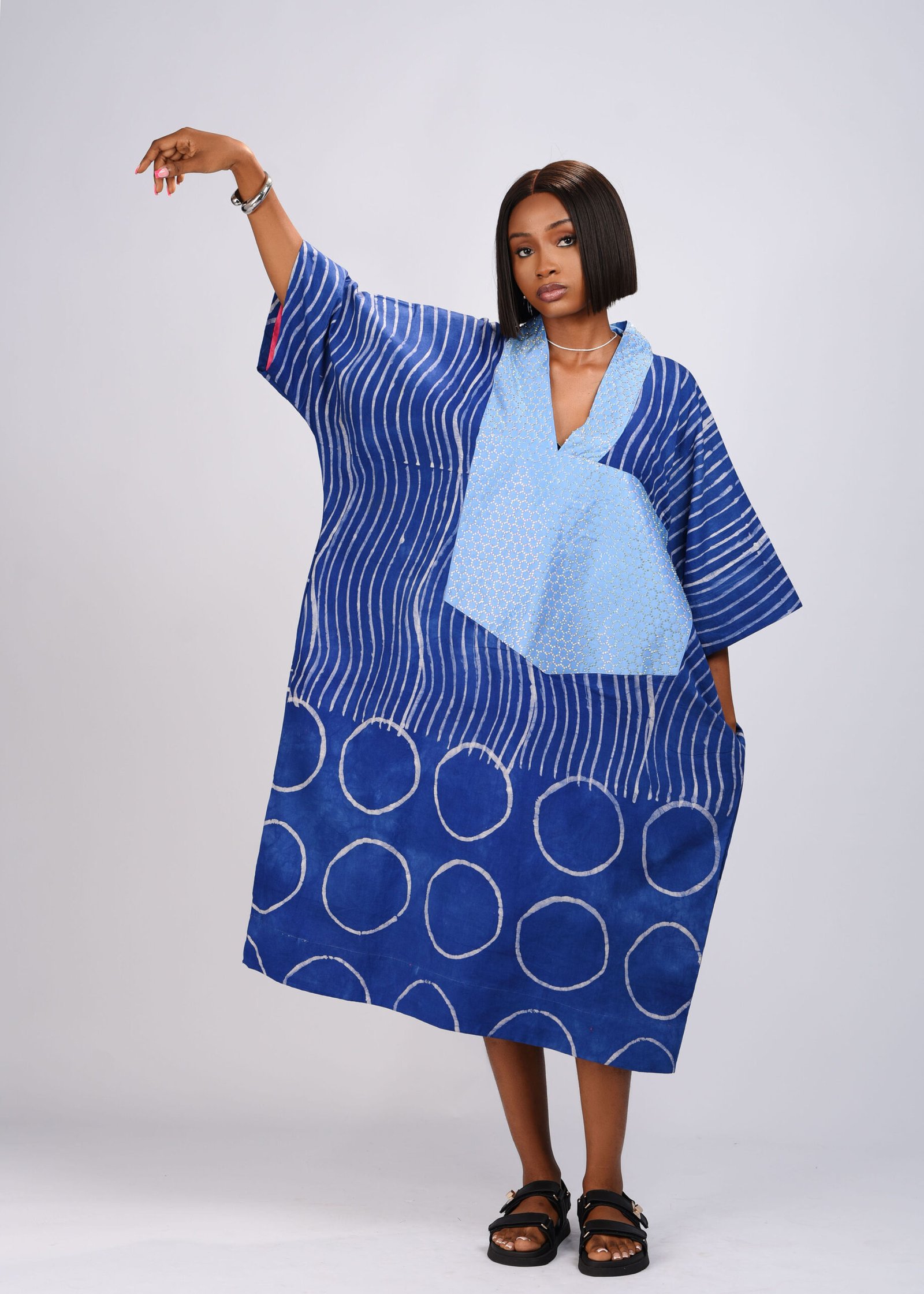 NaaNa boubou (royal blue / sea blue) - Image 4