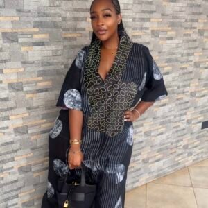 NaaNa boubou in black and white