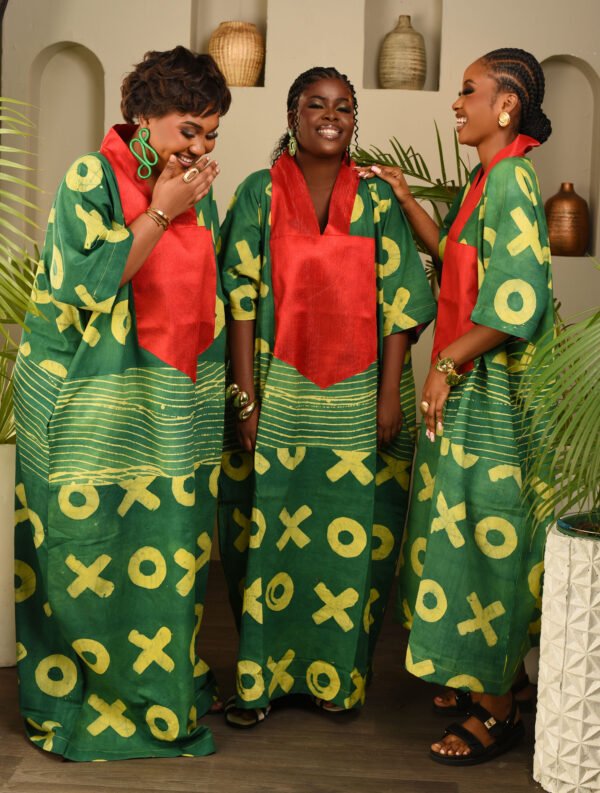 NaaNa boubou  (Red and green)  XOXO - Image 2