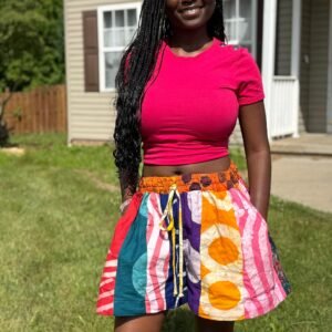 ELORM multicolored patched shorts