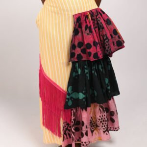 SELORM RUFFLE AND FRINGE SKIRT