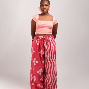 Edem pants ( pink lines and logo symbols )